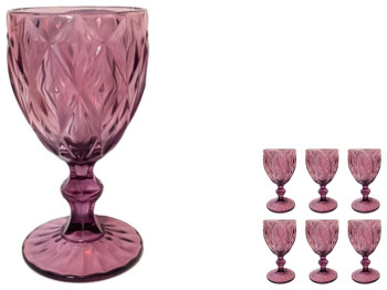 Набор бокалов для вина Helios Рубин, 320мл (цена за набор 6шт)