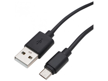 Кабель USB Micro Long connector 8мм 1m Тех.пак. Колір Чорний