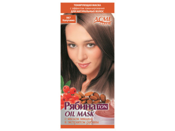 Маска для волосся тонуюча Acme-Color "Горобина TON oil mask" Капучино тон 067 09428