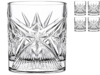 Набір склянок для віскі Pasabahce Cielo Crystallin, скло, 210мл, 4шт, (ціна за набір)