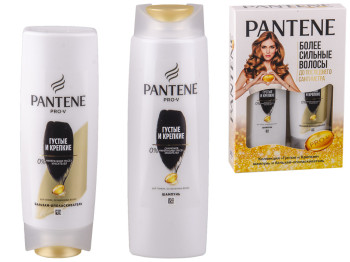 Набір подарунковий Pantene Pro-V Густе та міцне (шампунь 250мл+бальзам-ополіскувач 200мл)