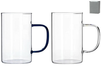 Чашка Helios Модерн, ударопрочное стекло, 350мл, 10х7см, цвет прозрачный