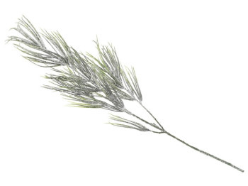 Декоративна гілка Італійської сосни в інеї з глітером, 72см