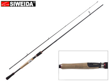 Спиннинг штекерный Siweida Stalker карбон IM8, 7 колец, 2-секционный 2,4м 10-30г