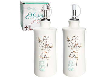 Набір для олії та оцту Бавовна, 280мл (ціна за набір 2шт)