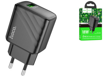 Мережевий Зарядний Пристрій Hoco CS21A 1USB QC 18W Колір Чорний