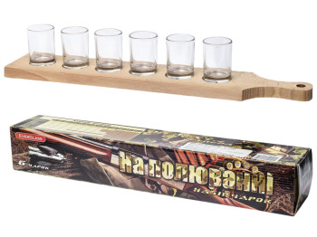 Набор рюмок подарочный На охоте на подставке (6шт по 50мл) 55003НБ