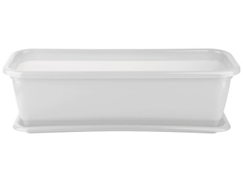 Горшок для цветов балконный с подставкой №0 470x190мм (цвет белый) Консенсус