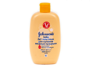 Гель-пенка для купания детская Johnson's Baby 2в1 "Веселые пузырьки" 300мл