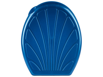 Сиденье для унитаза пластиковая Ромашка (цвет - синий) Efe plastics