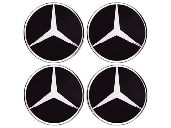 Эмблема для заглушки колесного диска Mercedes, D55, силиконовая (цена на 4шт)