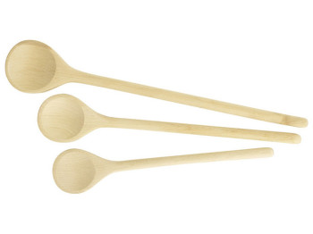 Набор ложек круглых Woodу 20см, 24см и 28см (цена за набор 3пр) 99018