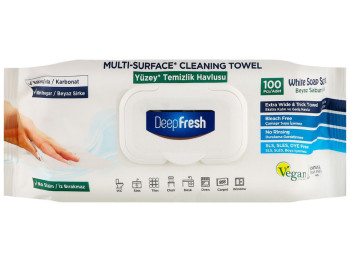 Серветки вологі Deep Fresh Multi-Surface Cleaning, універсальні, з оцтом, неткане полотно, 10шт