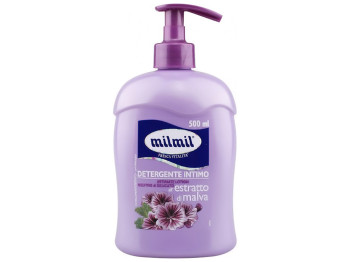 Мыло жидкое для интимной гигиены MILMIL с экстрактом мальвы, с дозатором 500мл