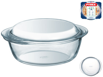 Каструля скляна Pyrex, з кришкою, 3л