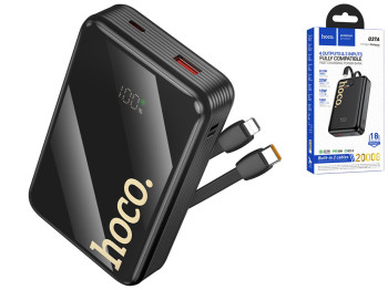 Универсальная мобильная батарея Power Bank Hoco Q37A Graceful 22.5W+PD20W, 20000mAh, цвет черный