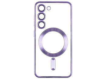 Чехол TPU Metallic Full Camera with Magsafe для Samsung Galaxy S21 Plus Цвет Purple