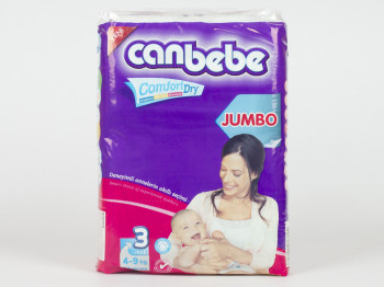Підгузки для дітей CANBEBE COMFORT DRY JUMBO MIDI (4-9 кг) (ціна за упаковку 62 підгузника)