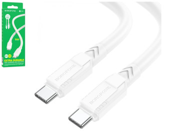 Кабель USB Borofone BX81 60W Type-C to Type-C, Білий