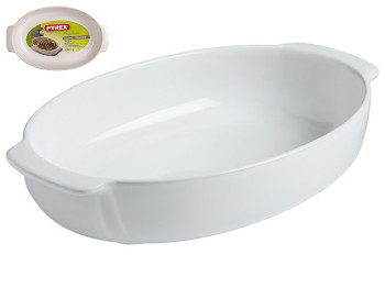 Форма для запекания Pyrex Signature, 35x23см, овальная, керамическая, белая, 3426470272483