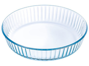 Форма скляна Pyrex, кругла, рифллений високий борт, 26см, 2,1л, 31376100007