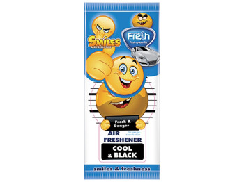 Освежитель воздуха Fresh Way "SMILES DRY" сухой листик Cool&Black
