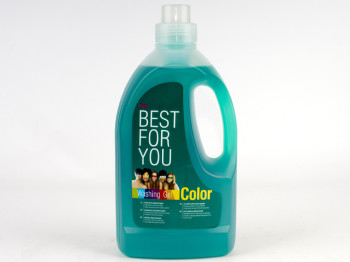Гель для стирки бесфосфатный "Best for You" "Color gel" для цветных тканей 1,5л Чехия