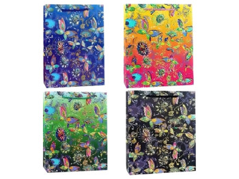 Пакет подарочный бумажный M Magic butterfly 26x32x10см