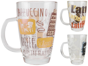 Чашка скляна Coffee set 11,5х8,3х12см 370мл