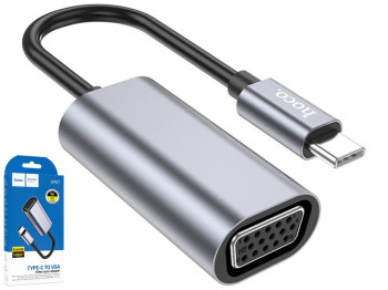 Перехідник Hoco UA21 Origin Type-C to VGA converter Колір Сiрий