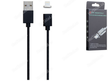 Кабель USB Cable Magnetic Clip-On Lightning, Чорний