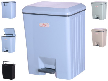 Відро сміттєве пластикове з педаллю і кришкою мікроліфт 7л 27х20,5х37см