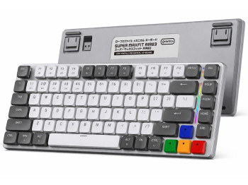 Ігрова клавіатура Fantech Maxfit, Brown switch, bluetooth/2.4g, 2500mah, Type‑C, eng, колір сірий