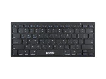 Клавіатура бездротова Jeqang JB-320, bluetooth 5.2, 78 клавіш, ножичні, AAA, ENG/UKR, чорний