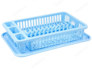 Сушарка для посуду Економ (колір - блакитний) Efe plastics 40х26х7см
