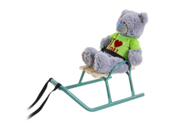 Санки игрушечные Балу, бирюзовые, с ремнем безопасности, Vitan