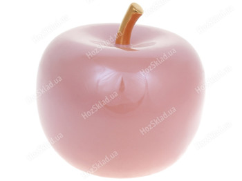 Декоративное яблоко, 16,5см, цвет - розовый перламутр с золотом