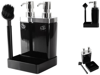 Кухонний набір Violet House 0574 Sink Set з подвійним дозатором (ціна за набір 3шт) 8694313005740