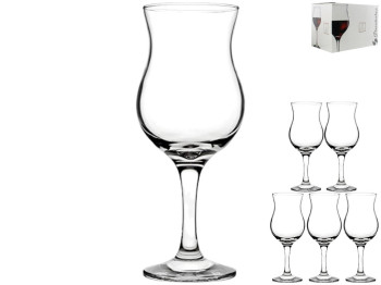 Набір фужерів для вина Pasabahce Wavy, скло, 475мл, колір прозорий (ціна за набір 6шт)