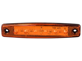 Повторювач габариту, палець, 6 LED, 12/24V, жовтий