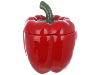 Банка керамическая Pepper, 550мл, 11×11×15,5см, цвет красный