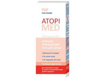 Ніжний очищуючий гель для душу Elfa Pharm Atopi Med 150мл