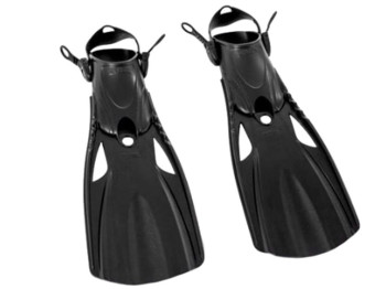 Ласты для плавания Intex 55634, размер M (EU 37–40), длина стопы 24–26 см, цвет черный