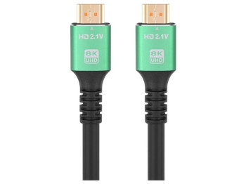 Кабель HDMI- HDMI 2.1V 1.5m 8K 120 fps, Черный