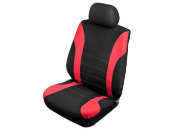 Набор чехлов VSC-38260P-6 "Polyester" передний (цена за набор 6шт) черно-красный