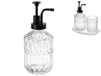 Дозатор для рідкого мила Bathlux скляний 20,5×8 см (ціна за 1 предмет)
