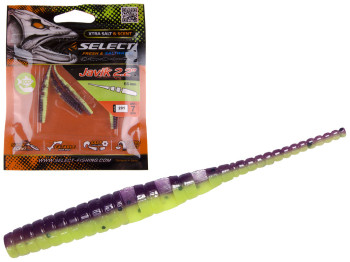 Приманка силиконовая съедобная Select Javik 2,2" col.201 55мм (цена за упаковку 7шт)