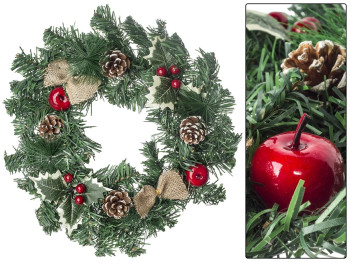 Декор рождественский Магічна Новорічна Венок 30х6,5х30см (цена за 1шт)