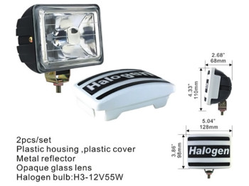 Фара дополнительная DLAA 1038-W/H3-12V-55W/128x98мм/крышка