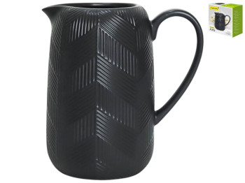 Кувшин Maestro Geometry Black, керамика, 1л, 19х17х11см, цвет чёрный